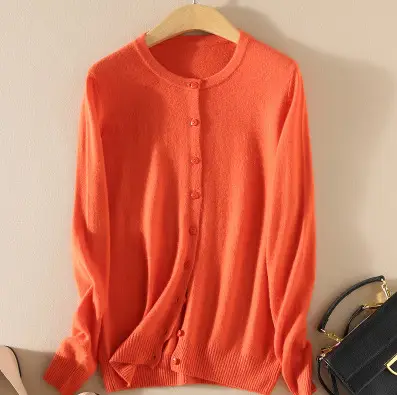 Women Knitted V-Neck Cardigan with Buttons - Image 12