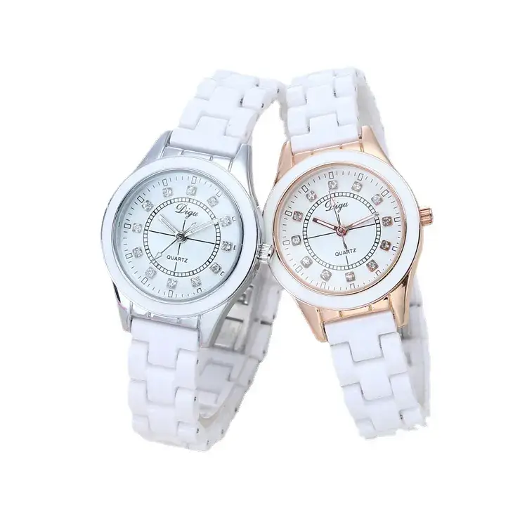 Korean Brand Women's Ceramic Watch White Rose Gold - Image 7