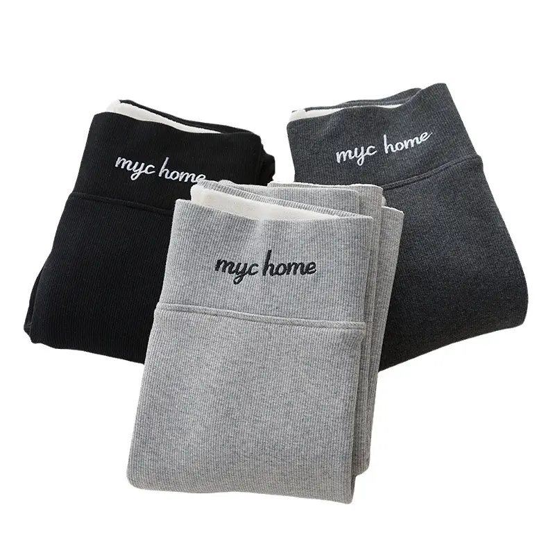 Women Fleece Leggings Gray Slimming Warm Winter - Image 14