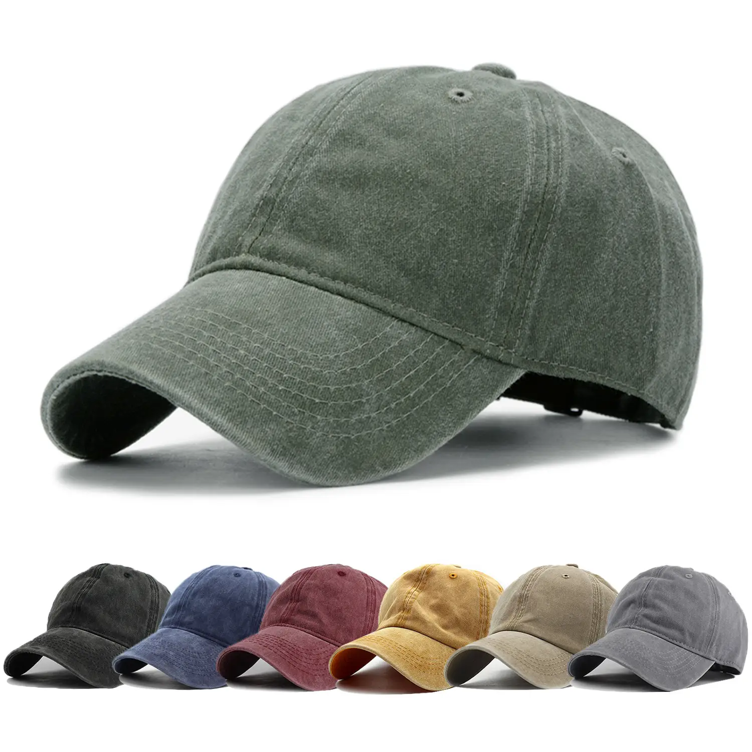 Soft Washed Peaked Cap for Men Women Tan