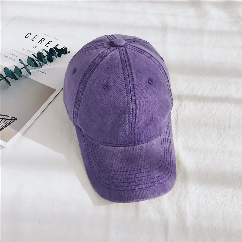 Soft Washed Peaked Cap for Men Women Tan