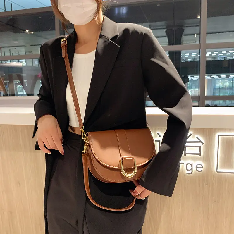 Women's Crossbody Bag White Leather 2021 New Style