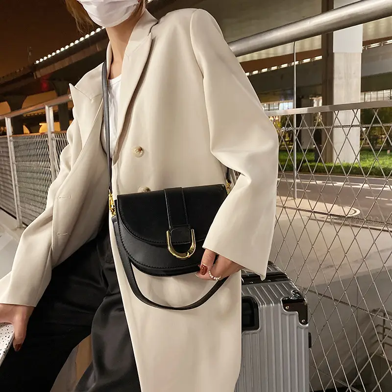 Women's Crossbody Bag White Leather 2021 New Style