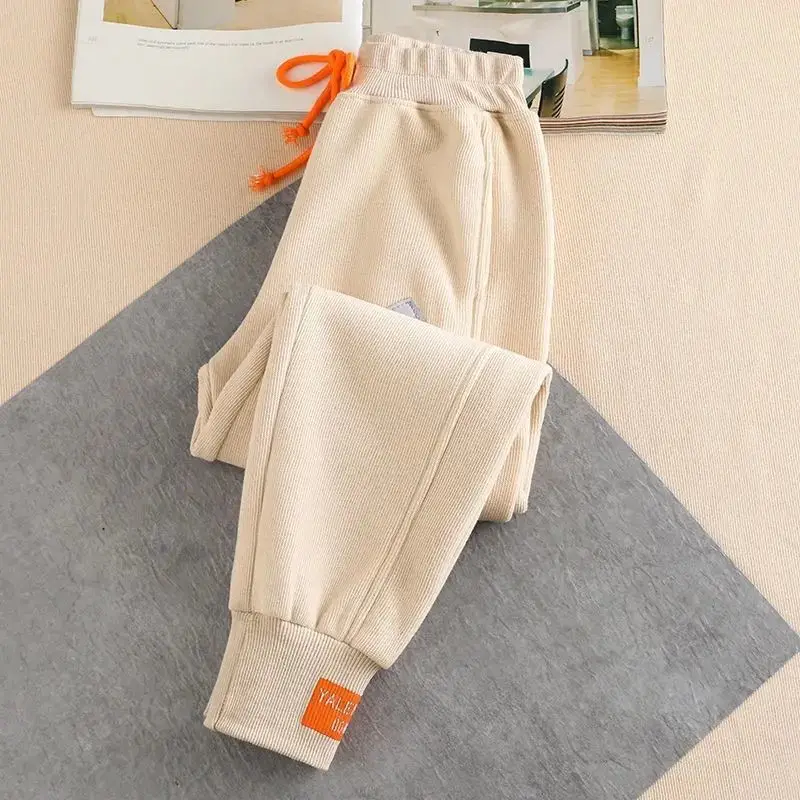 Women's 2-Piece Fleece Sweatpants Set Black Beige Grey