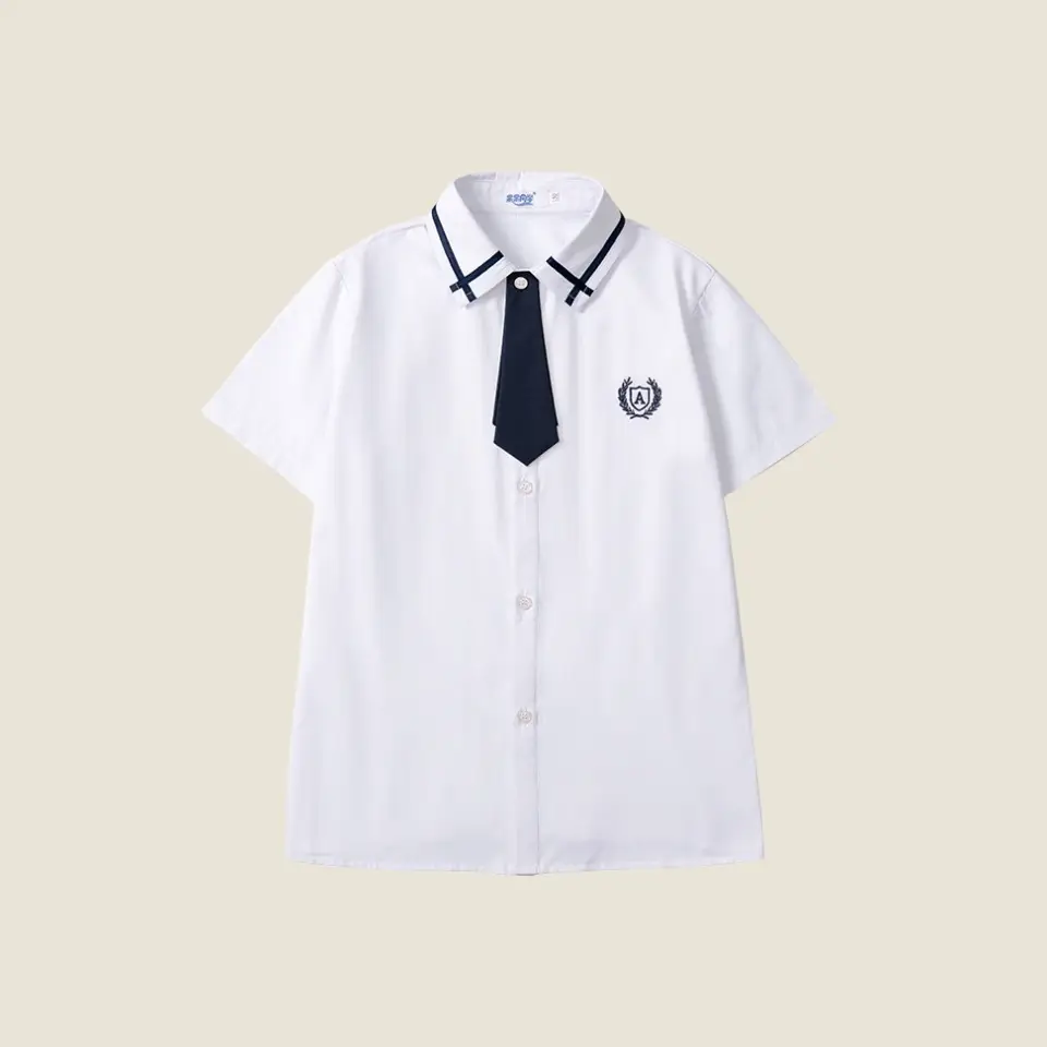 Summer Boys Light Blue Short Sleeve School Shirt - Image 12