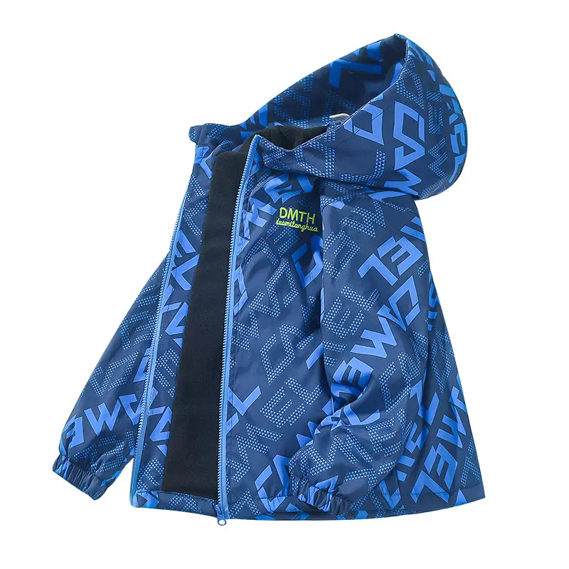 New Boys Velvet Windproof Hoodie Jacket 3-15 - Image 13