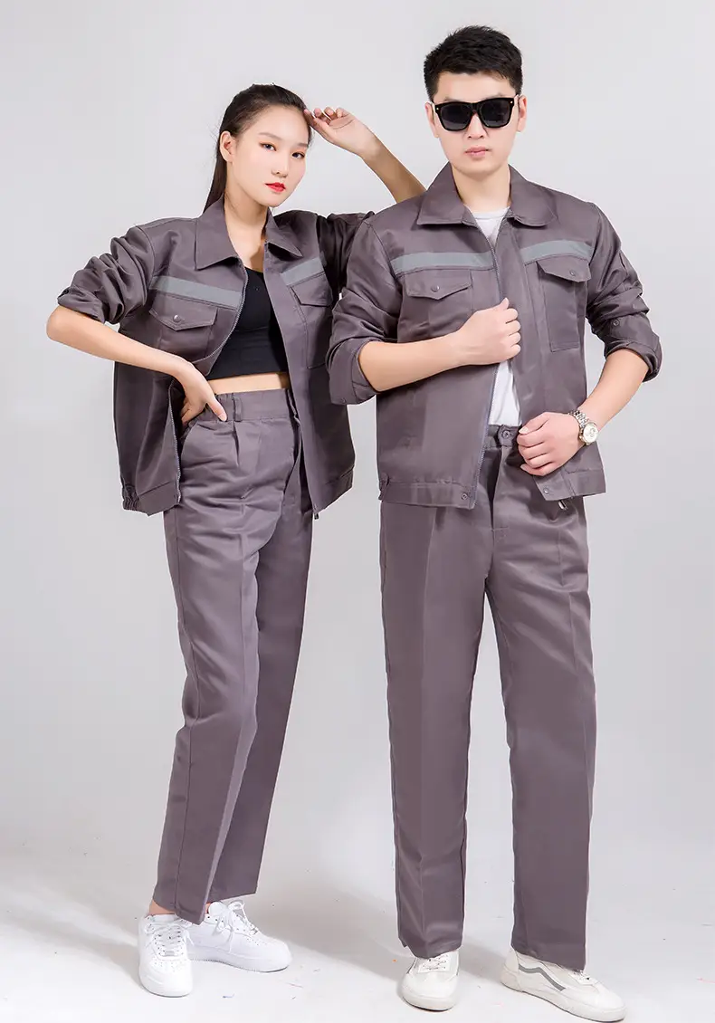 Men Blue Reflective Work Pants Slim Fit — feature 13