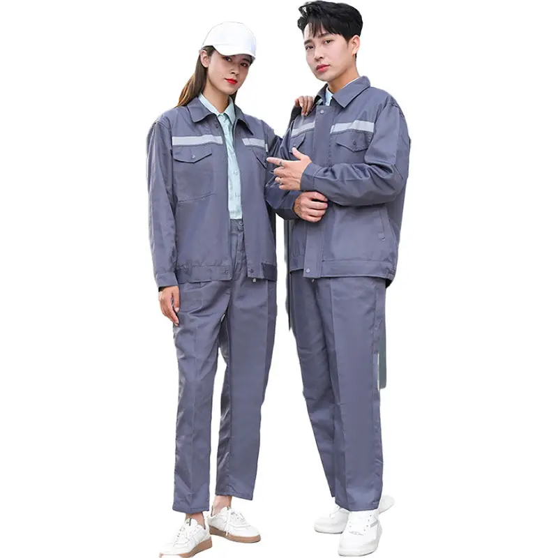 Men Blue Reflective Work Pants Slim Fit — feature 15