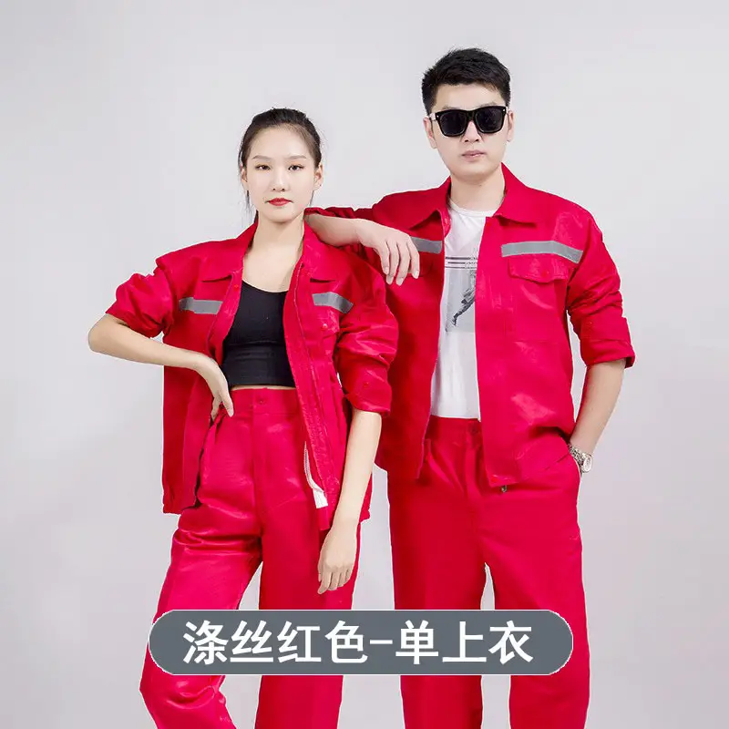 Men Blue Reflective Work Pants Slim Fit - Image 16