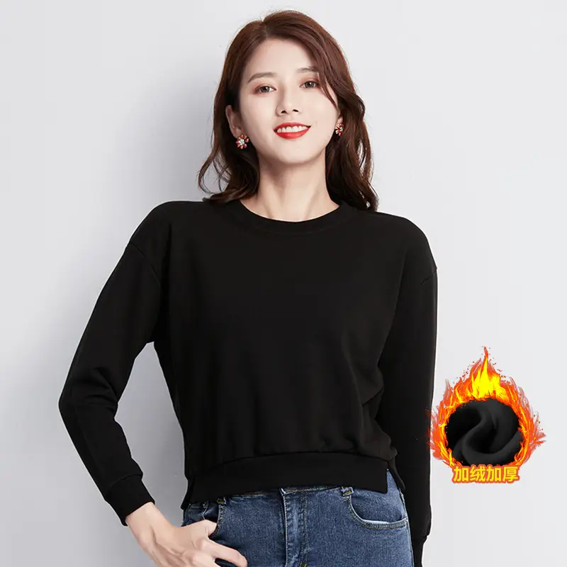 Women Cotton Long Sleeve Sweatshirt Pink 2025 - Image 15