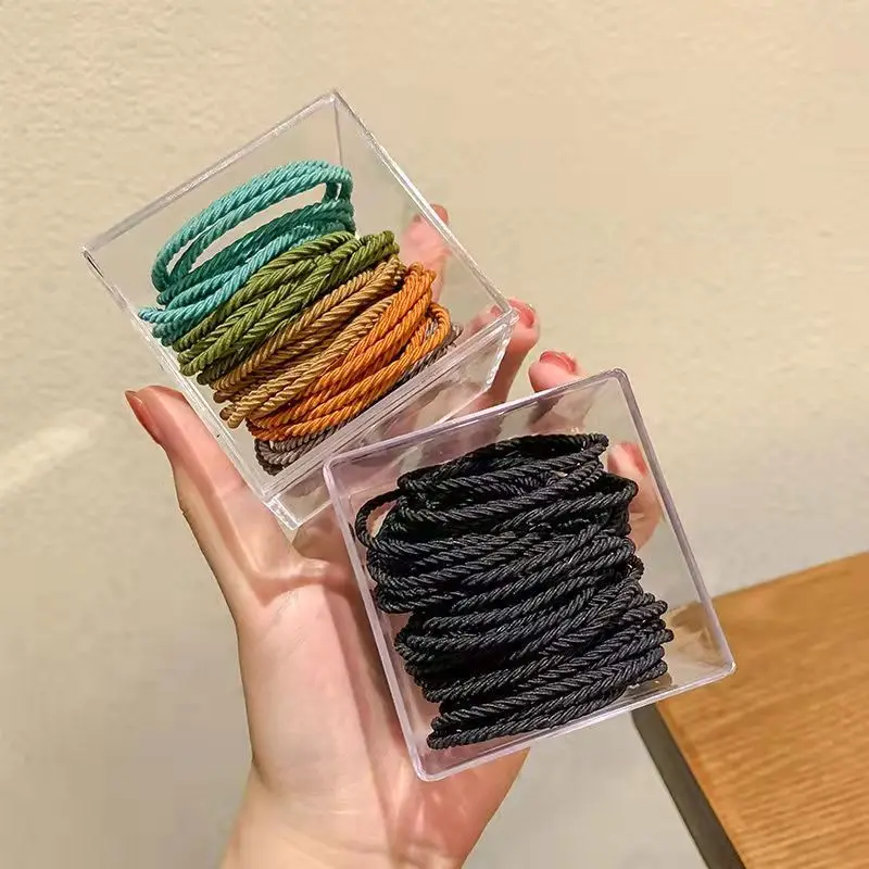Korean Style Elastic Rubber Band for Women Hair Cover Ring