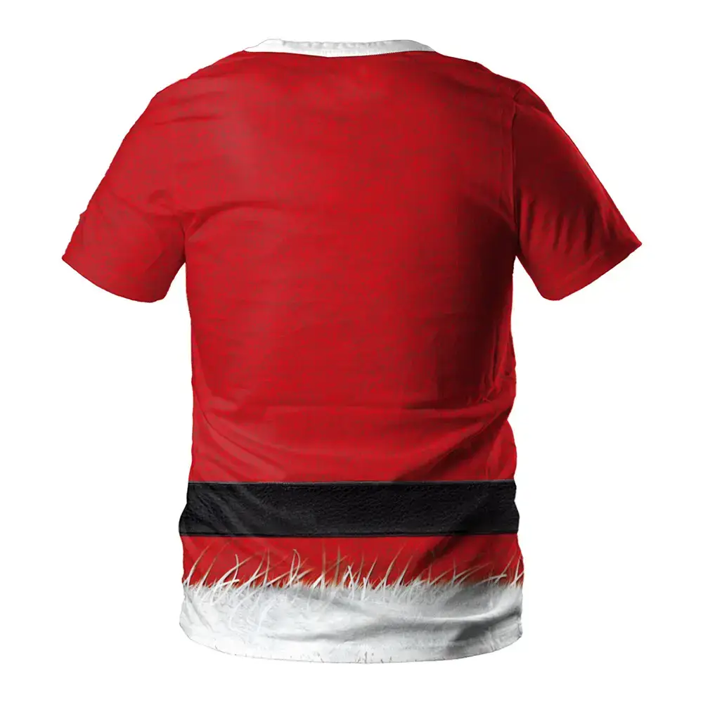 Saint Digital Print Red T-Shirt with Belt - Image 6
