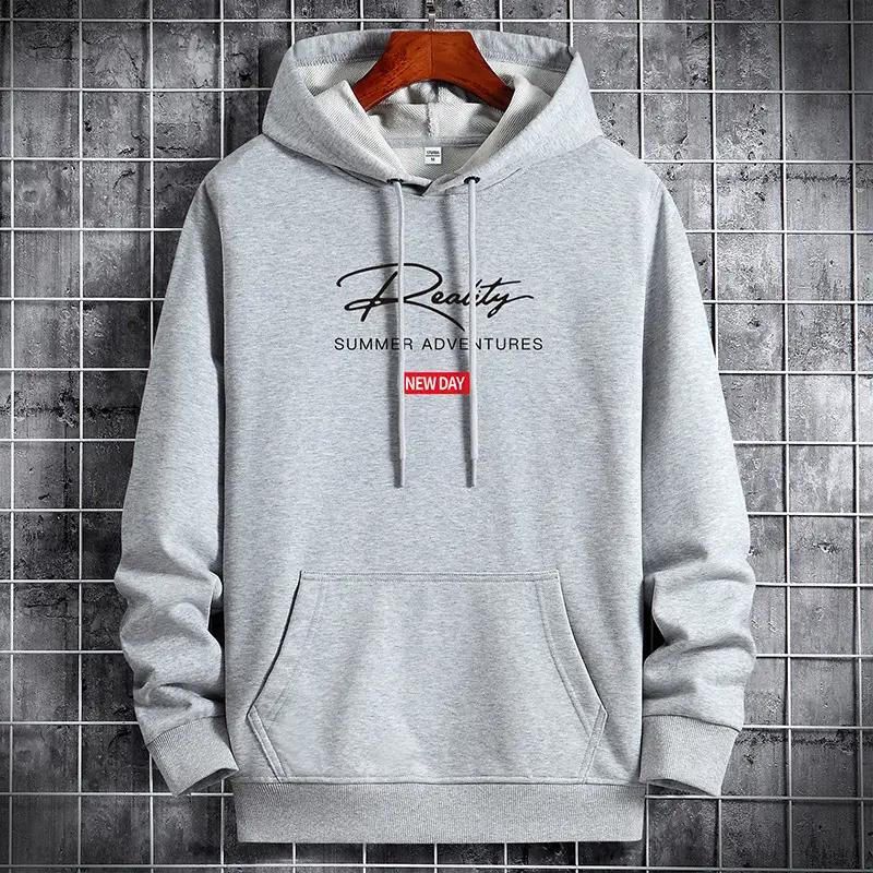 Men's White Printed Hoodie Summer Appeal 2021 - Image 3