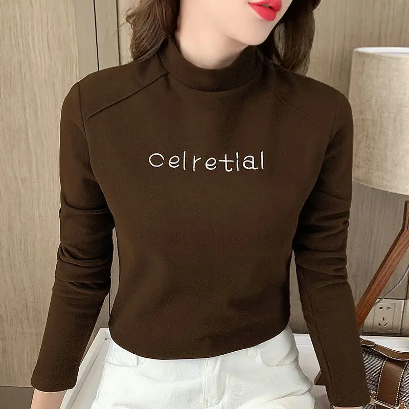 Women Fleece Lined Collar Shirt Autumn Winter Long Sleeve - Image 6