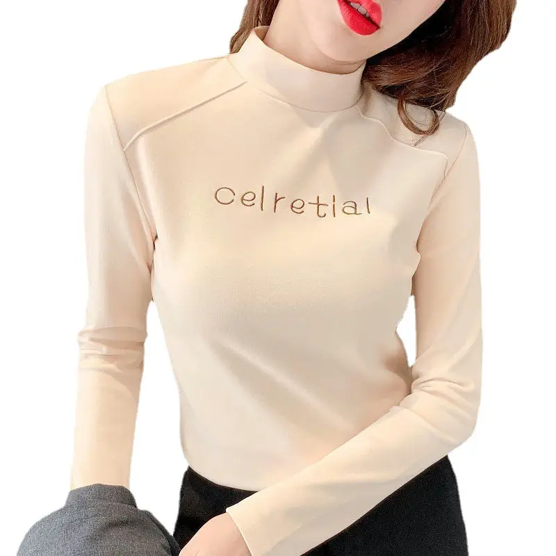 Women Fleece Lined Collar Shirt Autumn Winter Long Sleeve - Image 9