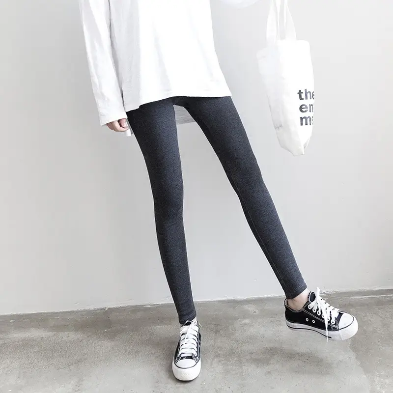 Women's Brushed Cotton Nine-Piece Leggings Large Winter Warm - Image 5