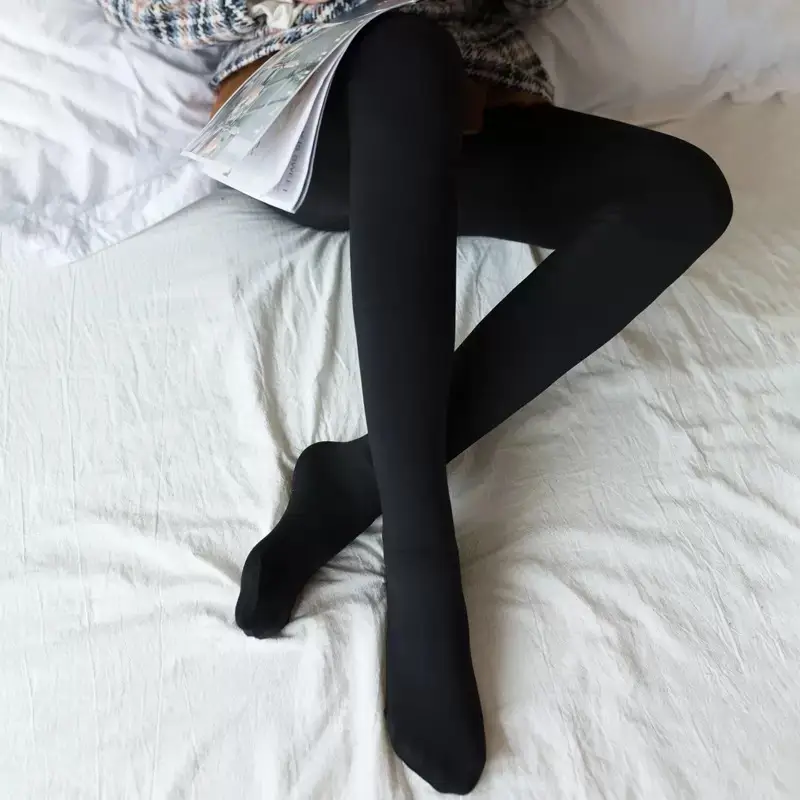 Black Fleece Leggings Women Anti-Fouling