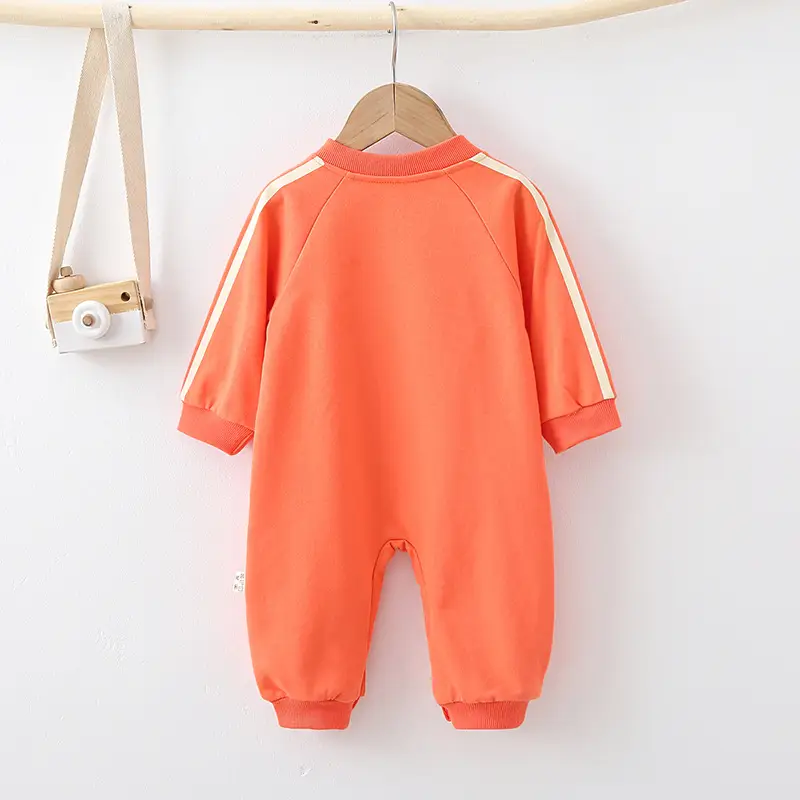 Foshan Baby Long Sleeve Romper Orange Beige 0-1Y - Image 4