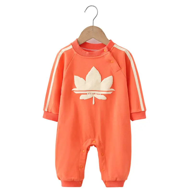 Foshan Baby Long Sleeve Romper Orange Beige 0-1Y - Image 5