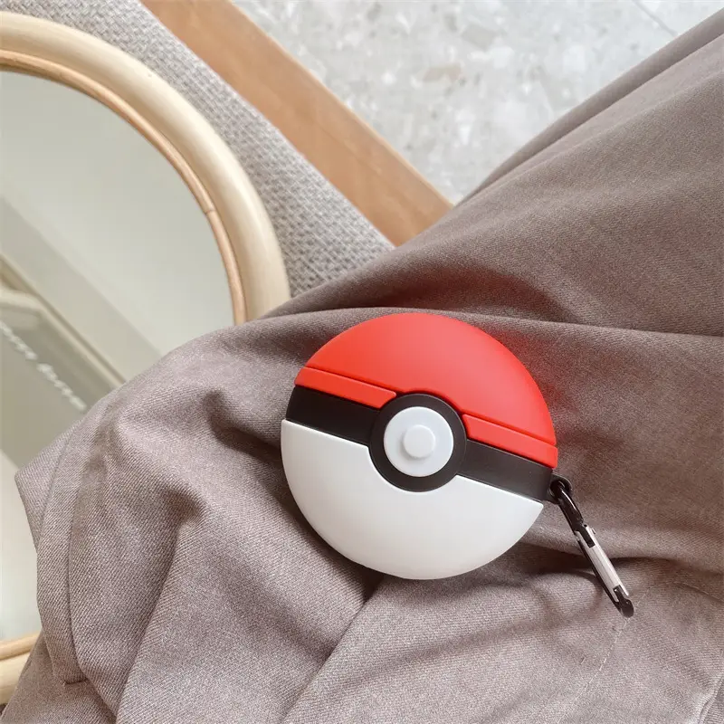 Silicone Pokémon Headphone Buds Red White Drop Shipping — feature 10