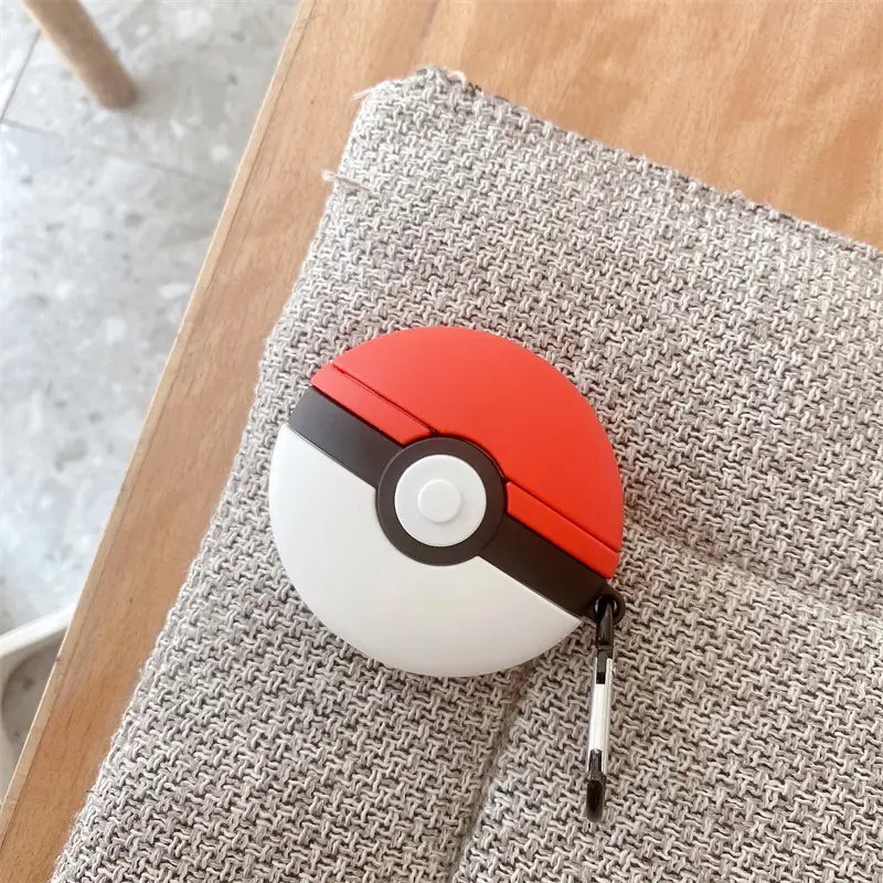 Silicone Pokémon Headphone Buds Red White Drop Shipping — feature 7