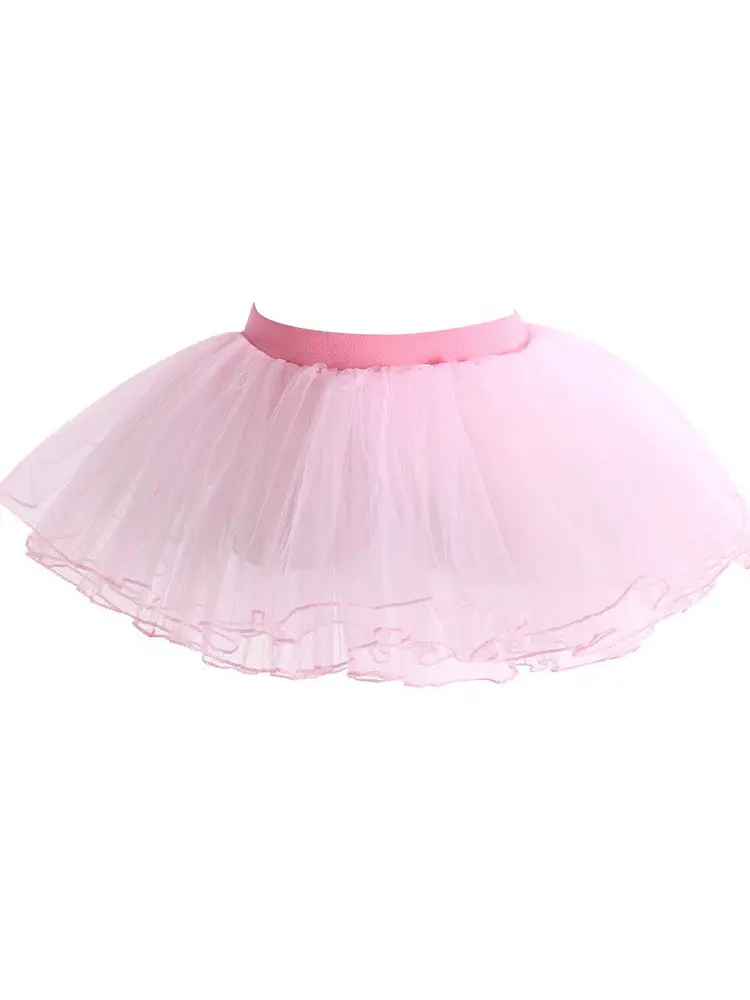 White Net Tulle Dance Skirt for Girls - Image 7