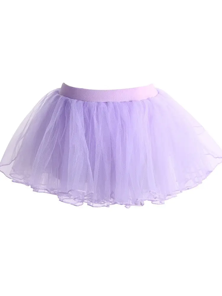 White Net Tulle Dance Skirt for Girls - Image 9