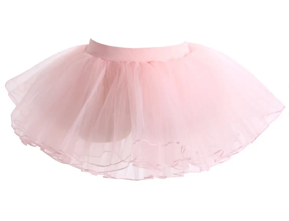 White Net Tulle Dance Skirt for Girls — feature 14