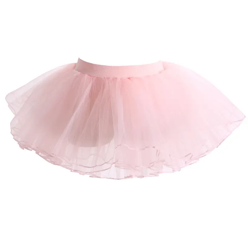 White Net Tulle Dance Skirt for Girls - Image 2
