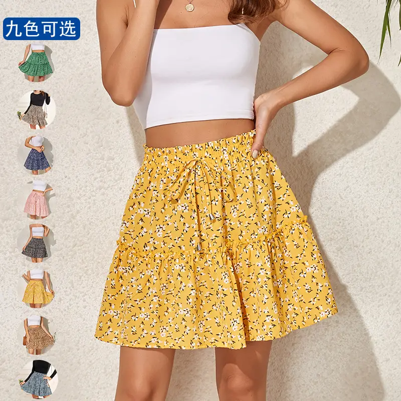 Women's Floral Mesh Hip Skirt High Waist European Style - Image 23