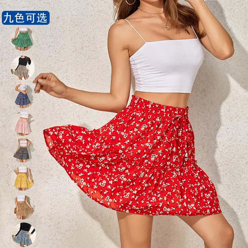 Women's Floral Mesh Hip Skirt High Waist European Style - Image 24