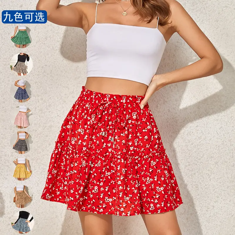 Women's Floral Mesh Hip Skirt High Waist European Style - Image 25