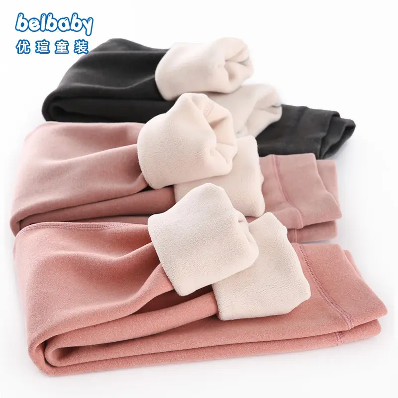 Girls Fleece Warm Pants Pink Velvet Thick Winter - Image 18