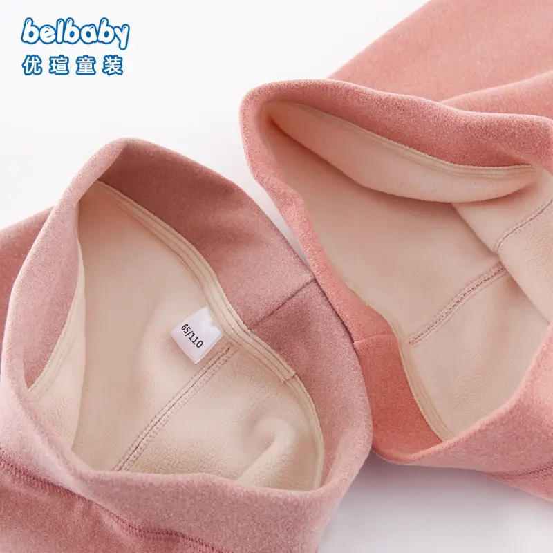 Girls Fleece Warm Pants Pink Velvet Thick Winter - Image 19
