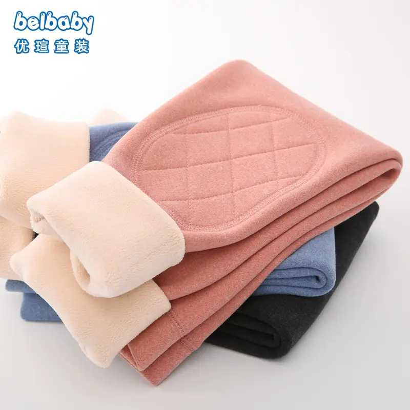 Girls Fleece Warm Pants Pink Velvet Thick Winter - Image 14