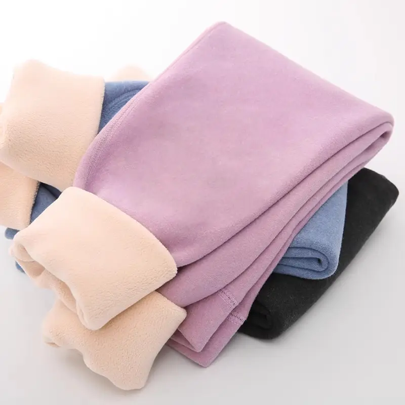 Girls Fleece Warm Pants Pink Velvet Thick Winter - Image 16