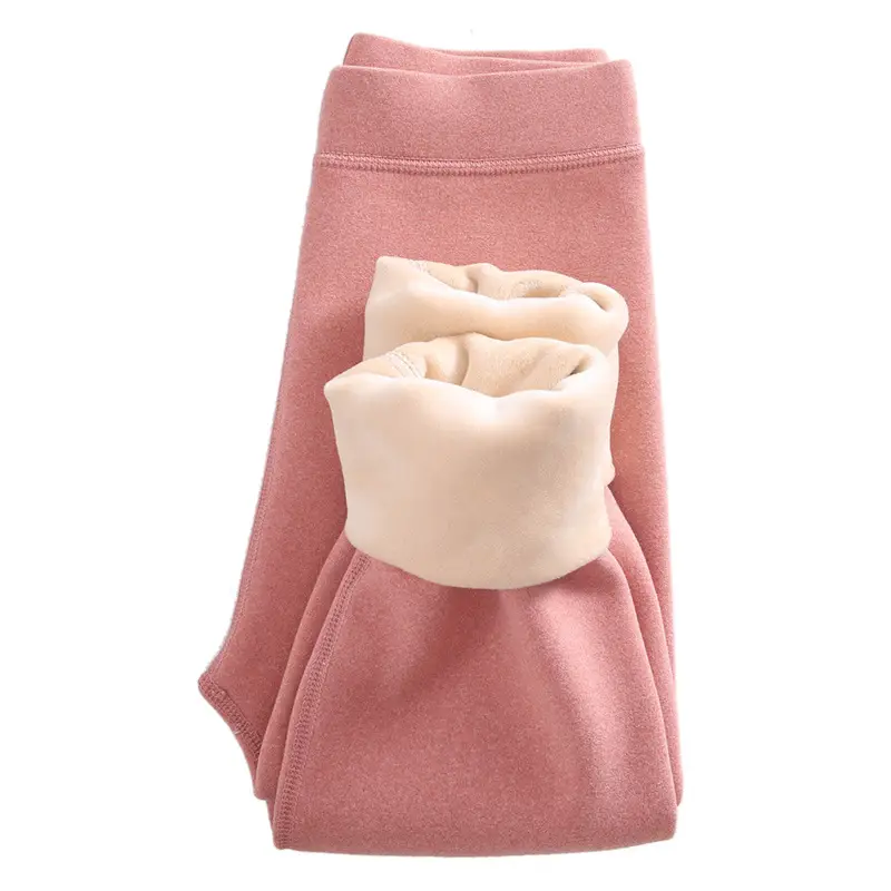 Girls Fleece Warm Pants Pink Velvet Thick Winter - Image 2