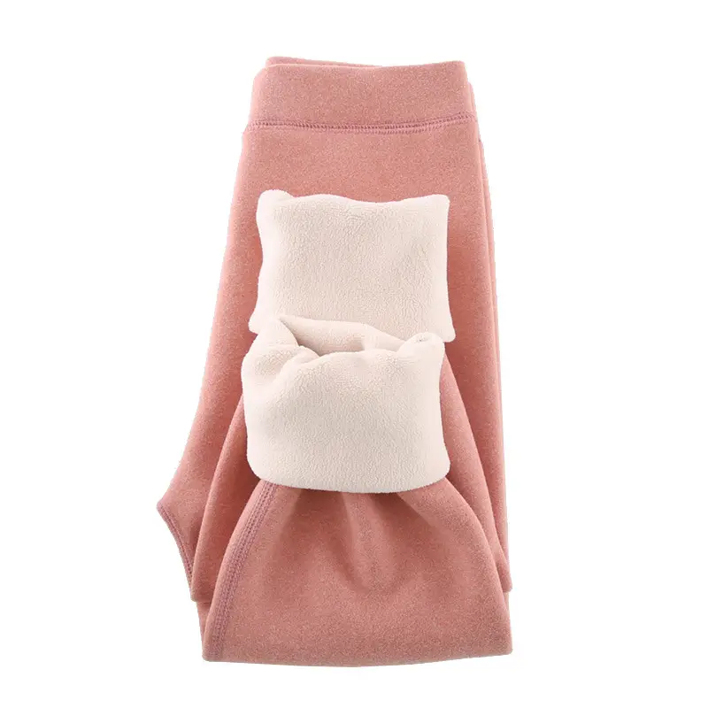 Girls Fleece Warm Pants Pink Velvet Thick Winter - Image 5