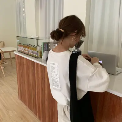 Women Long Sleeve T-Shirt Loose Fit Spring Autumn Chic Top - Image 6