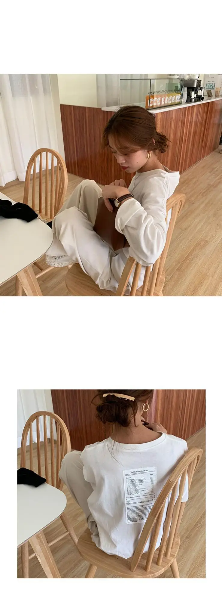 Women Long Sleeve T-Shirt Loose Fit Spring Autumn Chic Top — feature 8