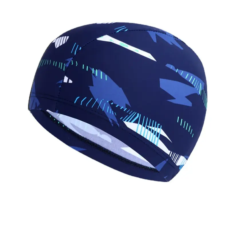 Youyou swimming cap unisex solid color large long hair comfortable head imitation shark skin cloth cap swimming cap wholesale