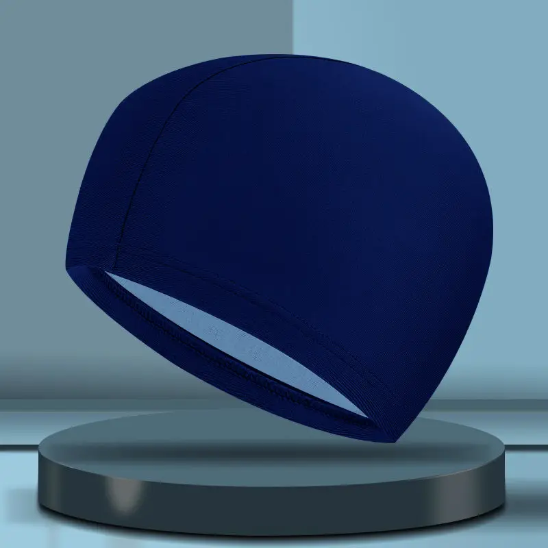 Youyou swimming cap unisex solid color large long hair comfortable head imitation shark skin cloth cap swimming cap wholesale