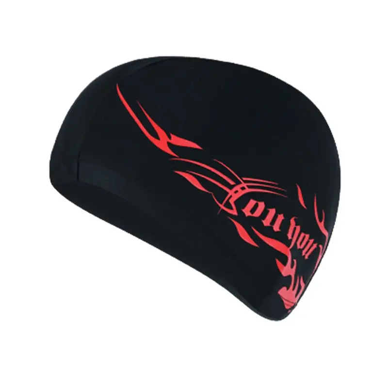 Youyou swimming cap unisex solid color large long hair comfortable head imitation shark skin cloth cap swimming cap wholesale