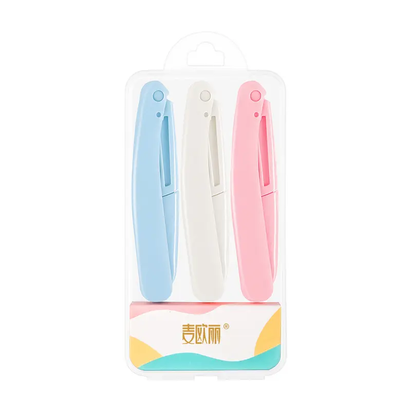 Safety Foldable Eyebrow Trimming Knife Set of 3 - Image 5