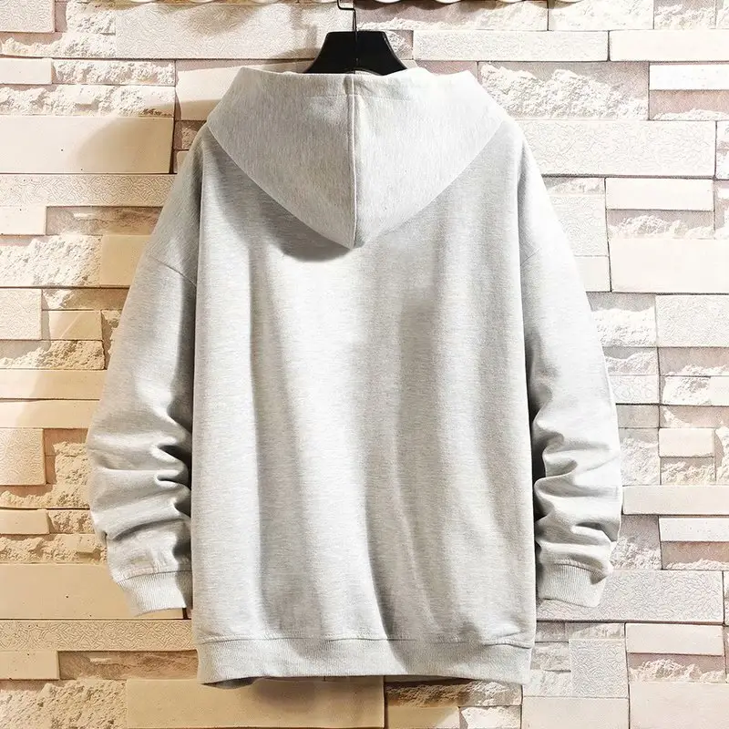 Men's Black Fatty Hooded Cardigan Sweater Jacket - Image 4