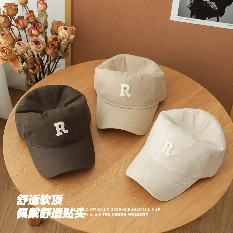 Unisex R Logo Baseball Cap Brown Large Size - Image 21