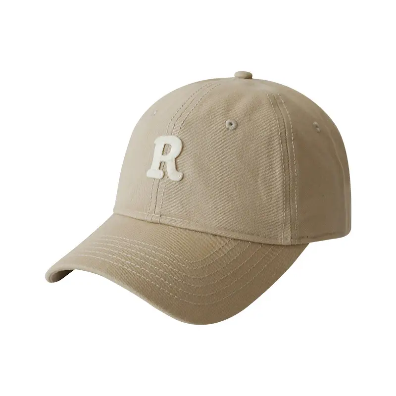 Unisex R Logo Baseball Cap Brown Large Size - Image 23