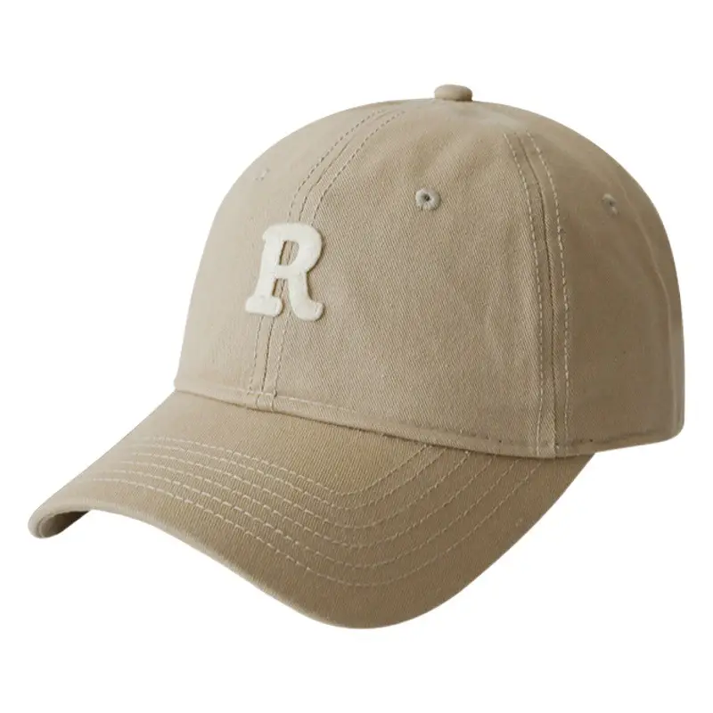 Unisex R Logo Baseball Cap Brown Large Size