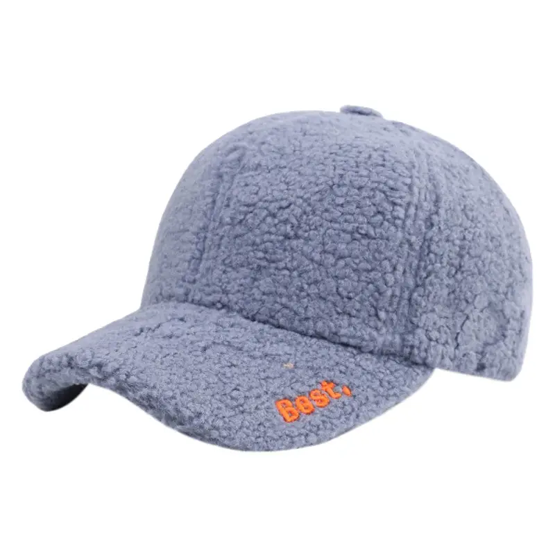 Women's Warm Wool Baseball Cap Autumn Winter Vintage Embroidered