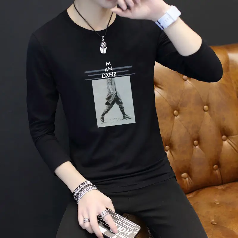 Men's White Floral Long Sleeve T-Shirt Slim Fit - Image 23